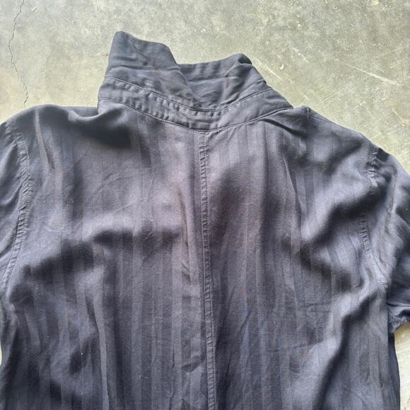 Volcom Romper Long Sleeve Women's M Black Striped One Piece Collared Jumpsuit - Picture 13 of 14